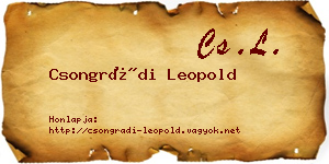 Csongrádi Leopold névjegykártya